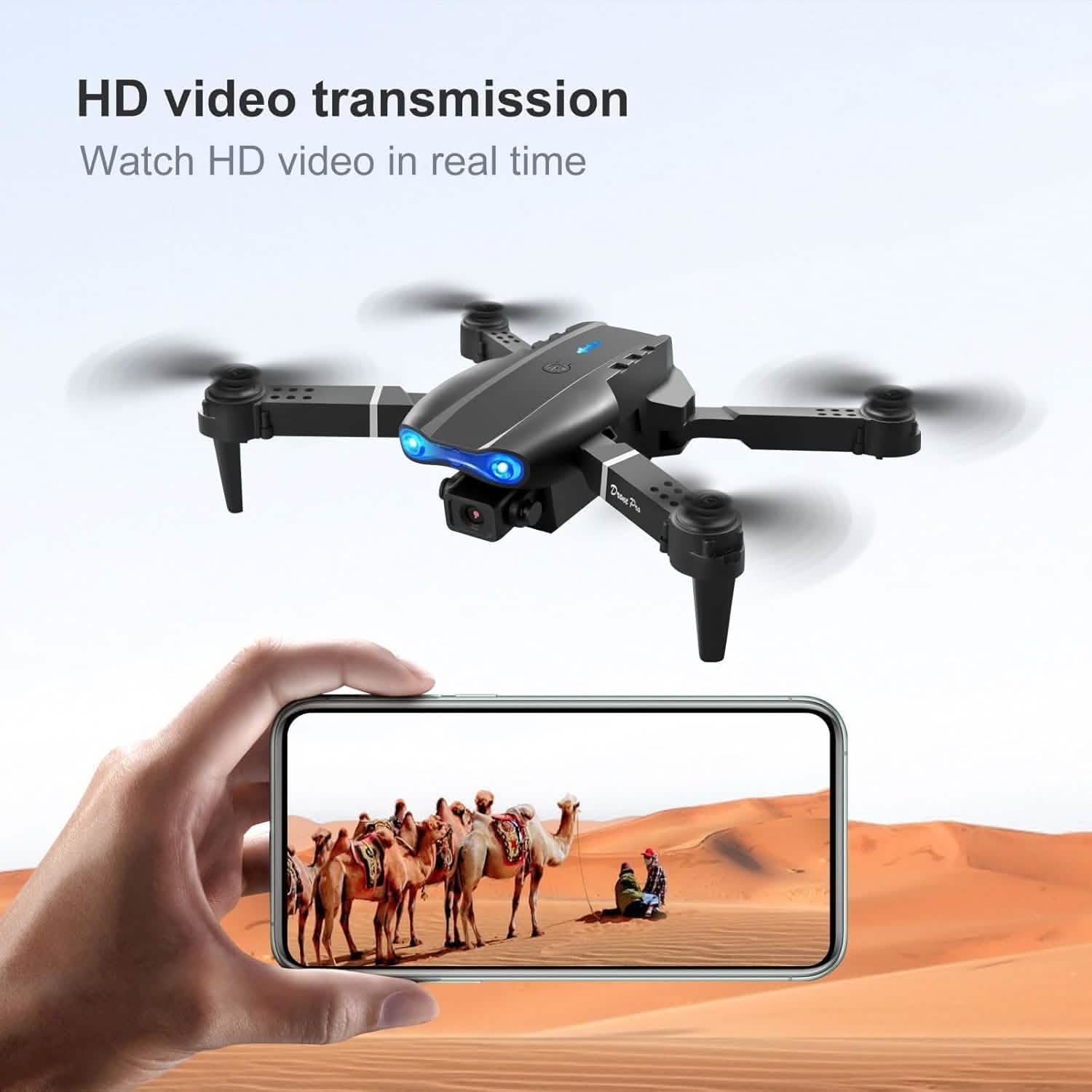 Drone HD Dual Camera, WiFi FPV Foldable RC Quadcopter - thewrightstore