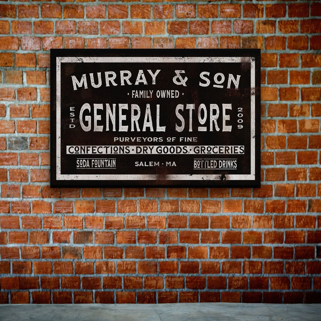 Dry Goods Sign | Personalized General Store Sign | Custom Rustic Farmhouse Sign - thewrightstore