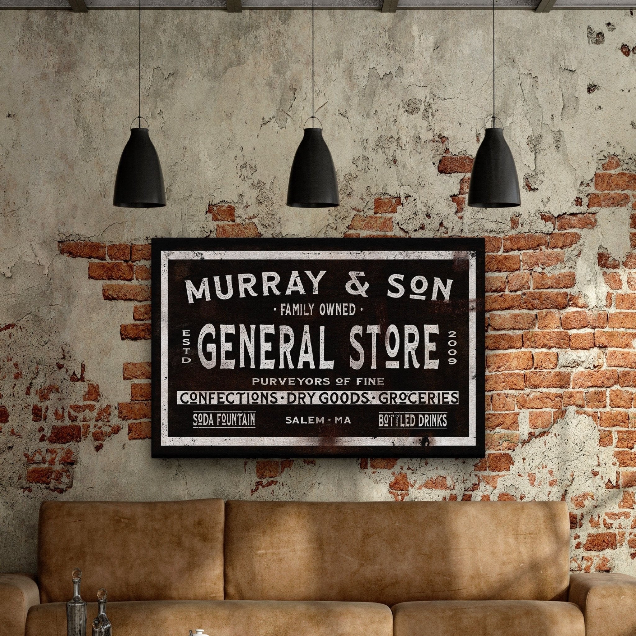 Dry Goods Sign | Personalized General Store Sign | Custom Rustic Farmhouse Sign - thewrightstore