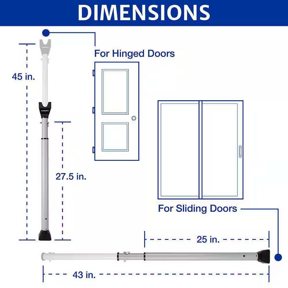 20 Gauge Steel Door Security Bar