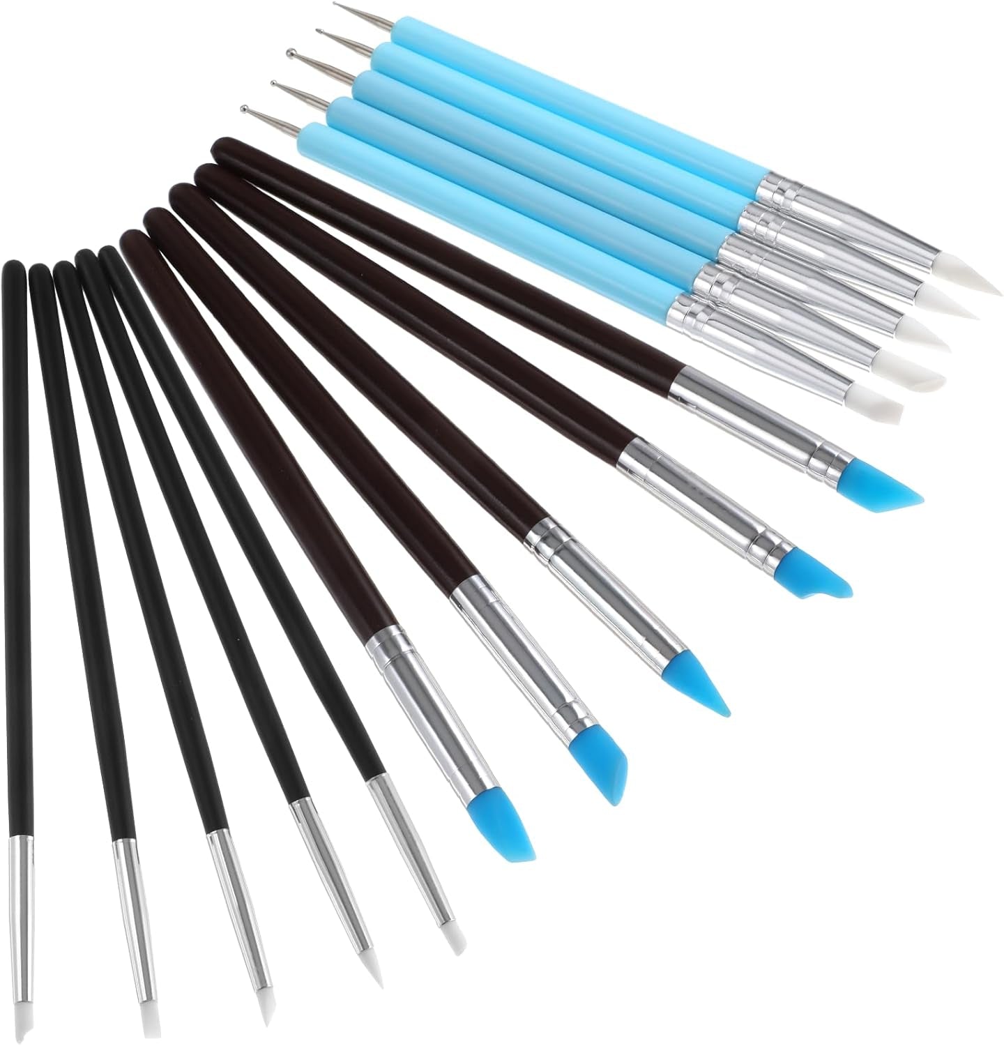 15-Piece Professional Silicone Sculpting Tool Set for Pottery and Clay Modeling