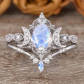 Elegant Moon Crown Ring - thewrightstore