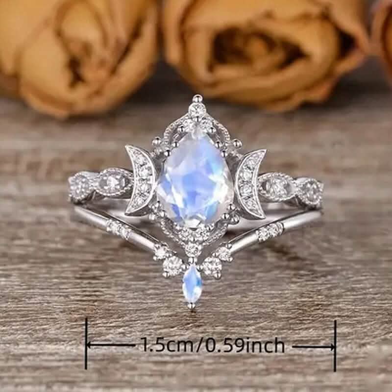 Elegant Moon Crown Ring - thewrightstore
