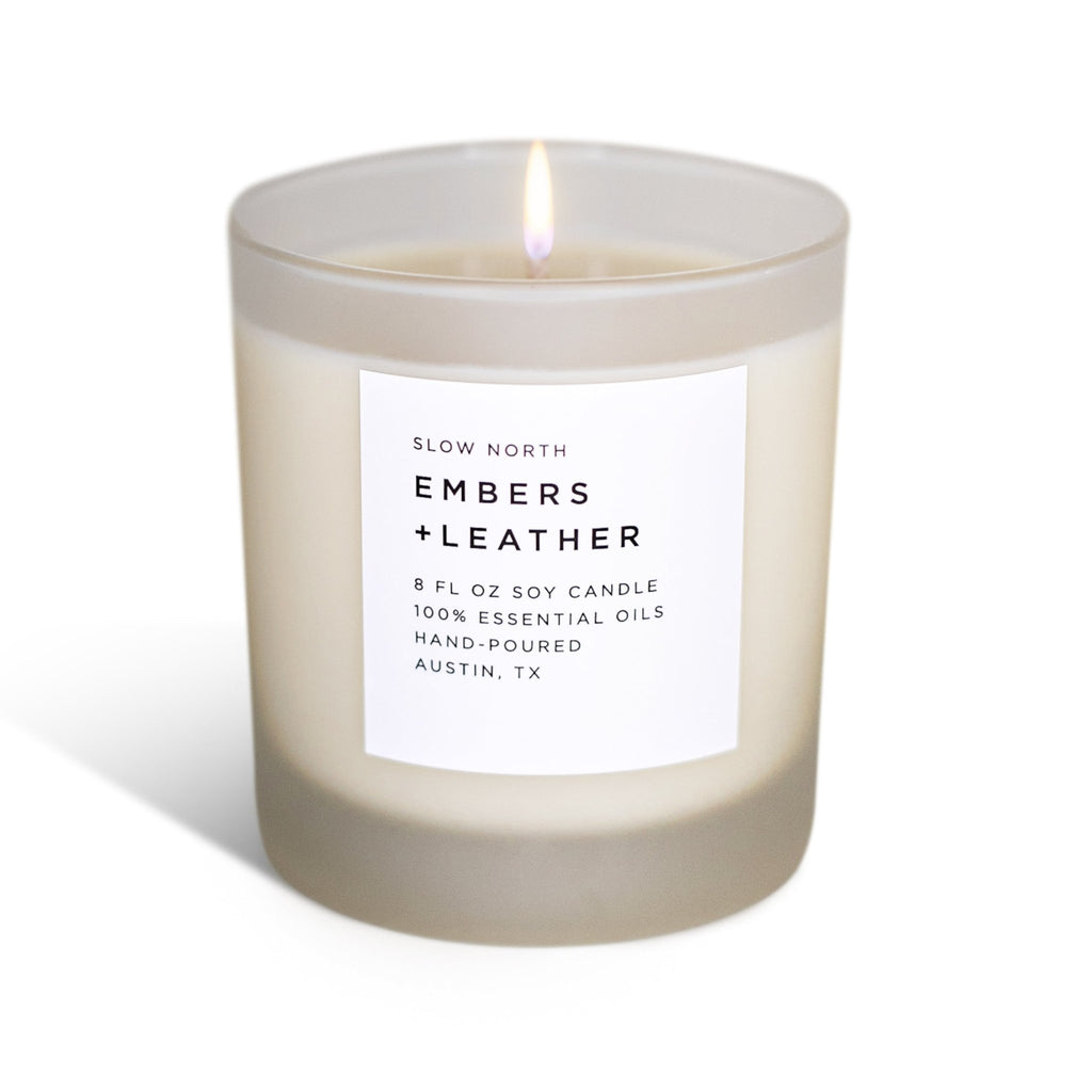 Embers + Leather - Signature Candle (Vetiver + Cedar + Patchouli) - thewrightstore