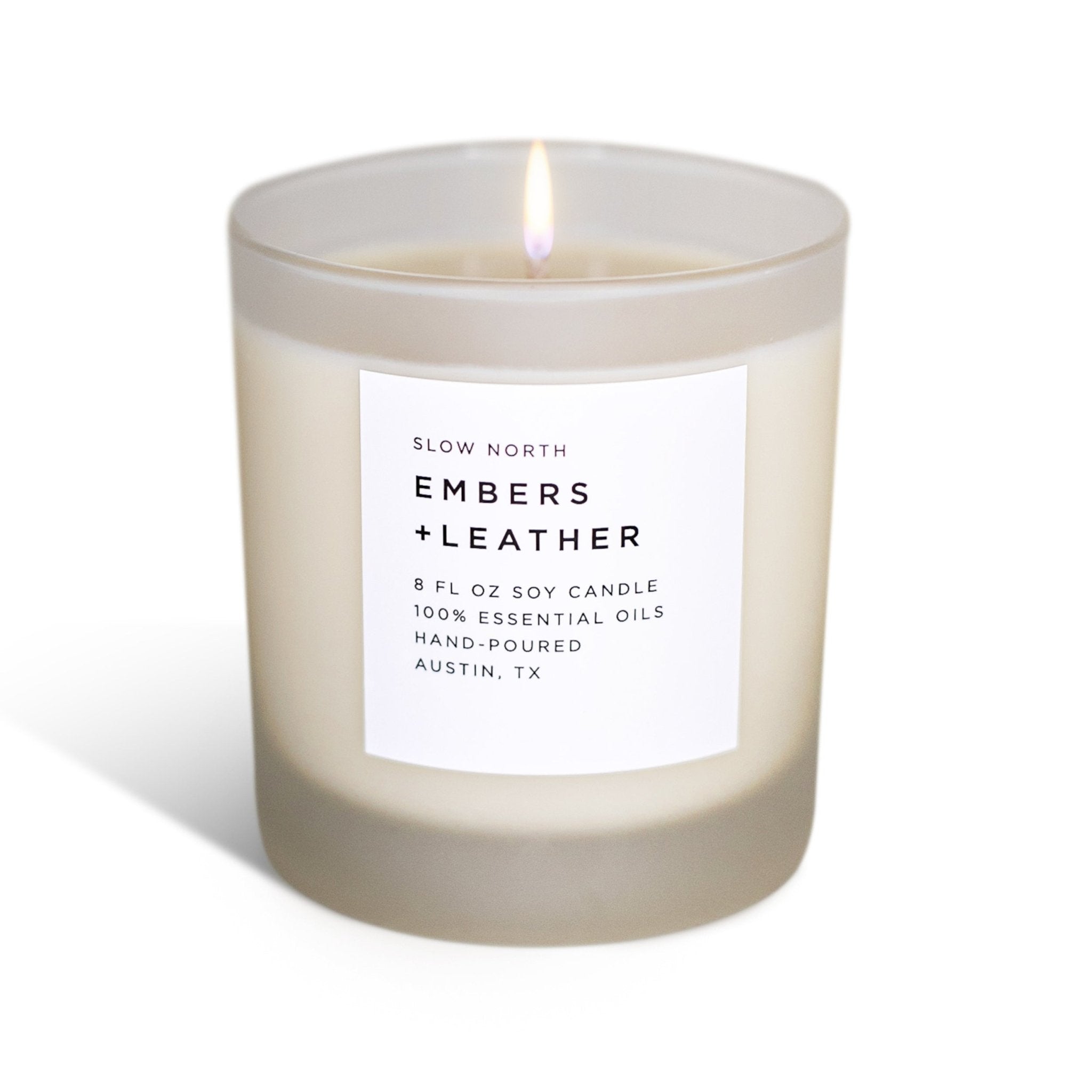 Embers + Leather - Signature Candle (Vetiver + Cedar + Patchouli) - thewrightstore