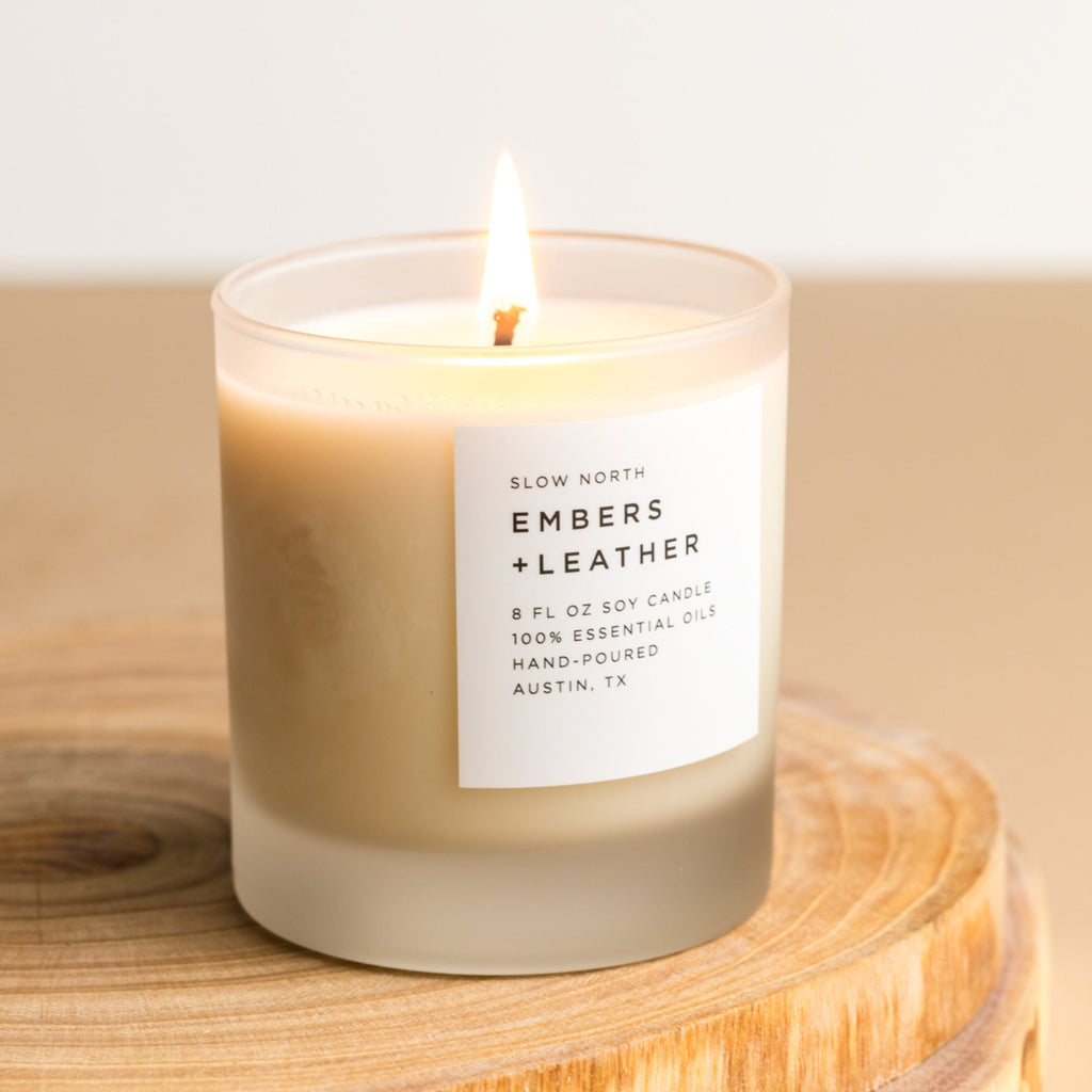 Embers + Leather - Signature Candle (Vetiver + Cedar + Patchouli) - thewrightstore