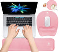 Ergonomic Memory Foam Wrist Rest Set for Mouse and Keyboard Support - Pink, Ideal for Office, Home, Laptop, and Gaming Desktops - thewrightstore