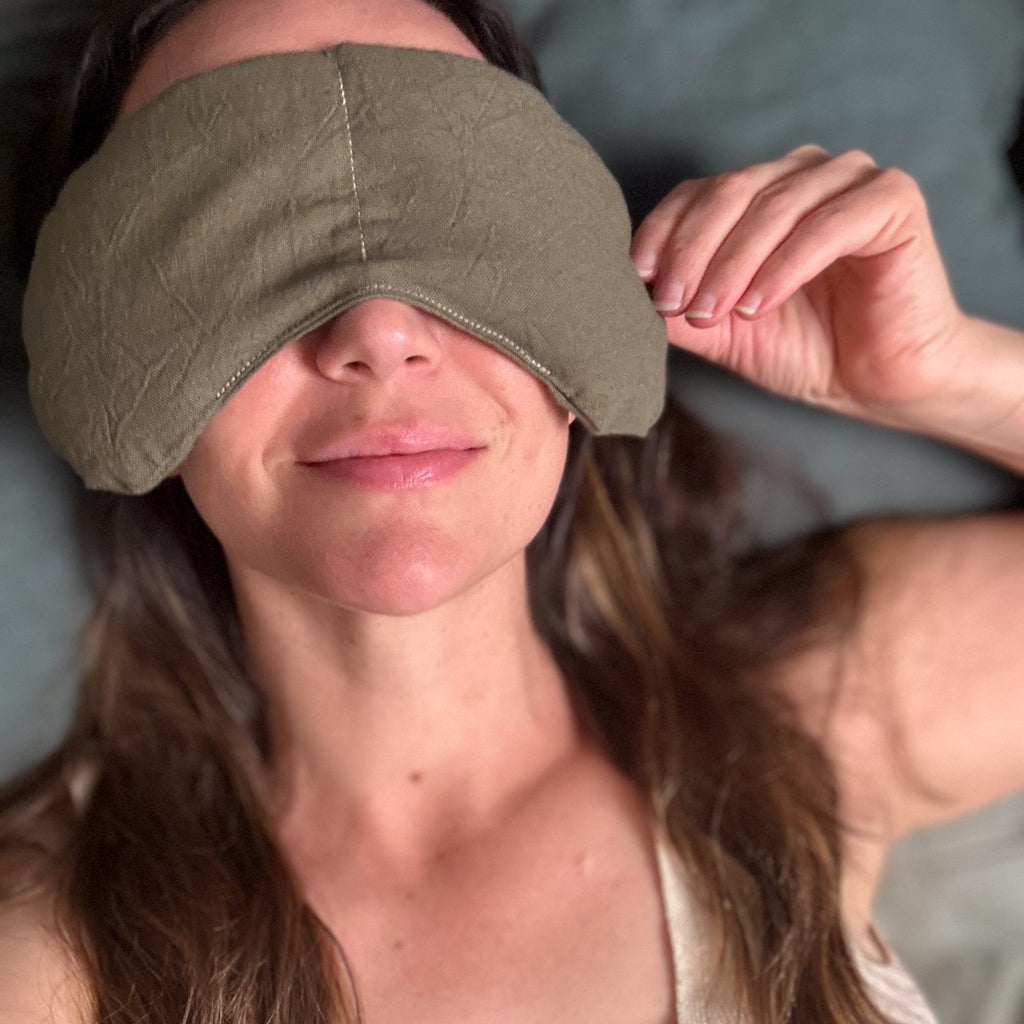 Eye Mask + Neck Wrap Bundle - Olive - thewrightstore