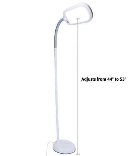 63"H Slim Design LED Bright Reader Natural Daylight Full Spectrum Floor Lamp Grey