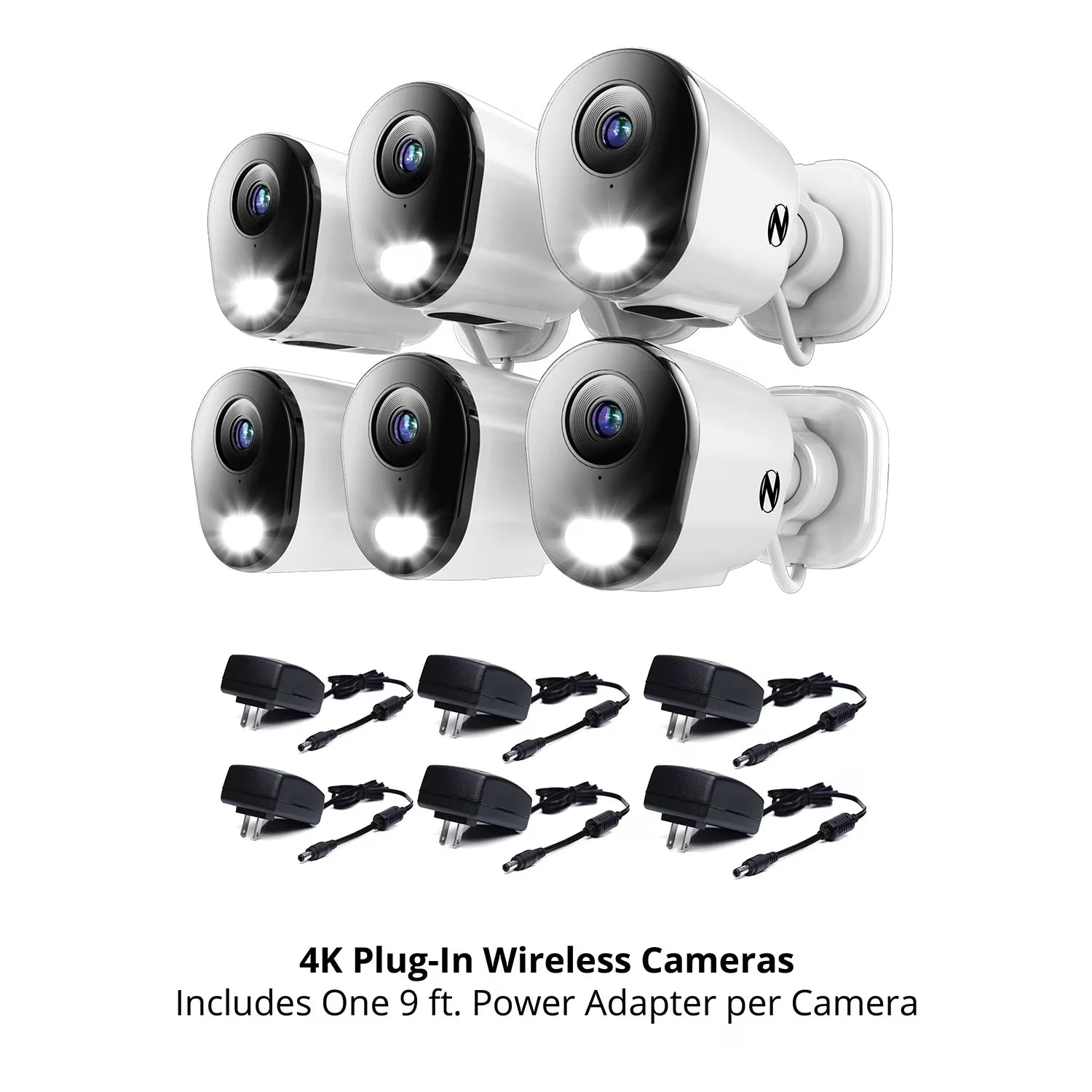 10 Channel 4K Resolution 1TB Wi-Fi NVR Security System and 6 Wi-Fi IP 4K Cameras