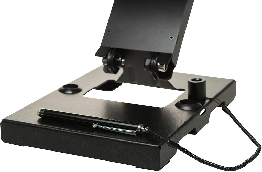 CTA Digital Flat-Folding Security Stand with Universal Locking Enclosure and Steel Cable for 7-14-Inch Tablets (Model: PAD-FTSU)