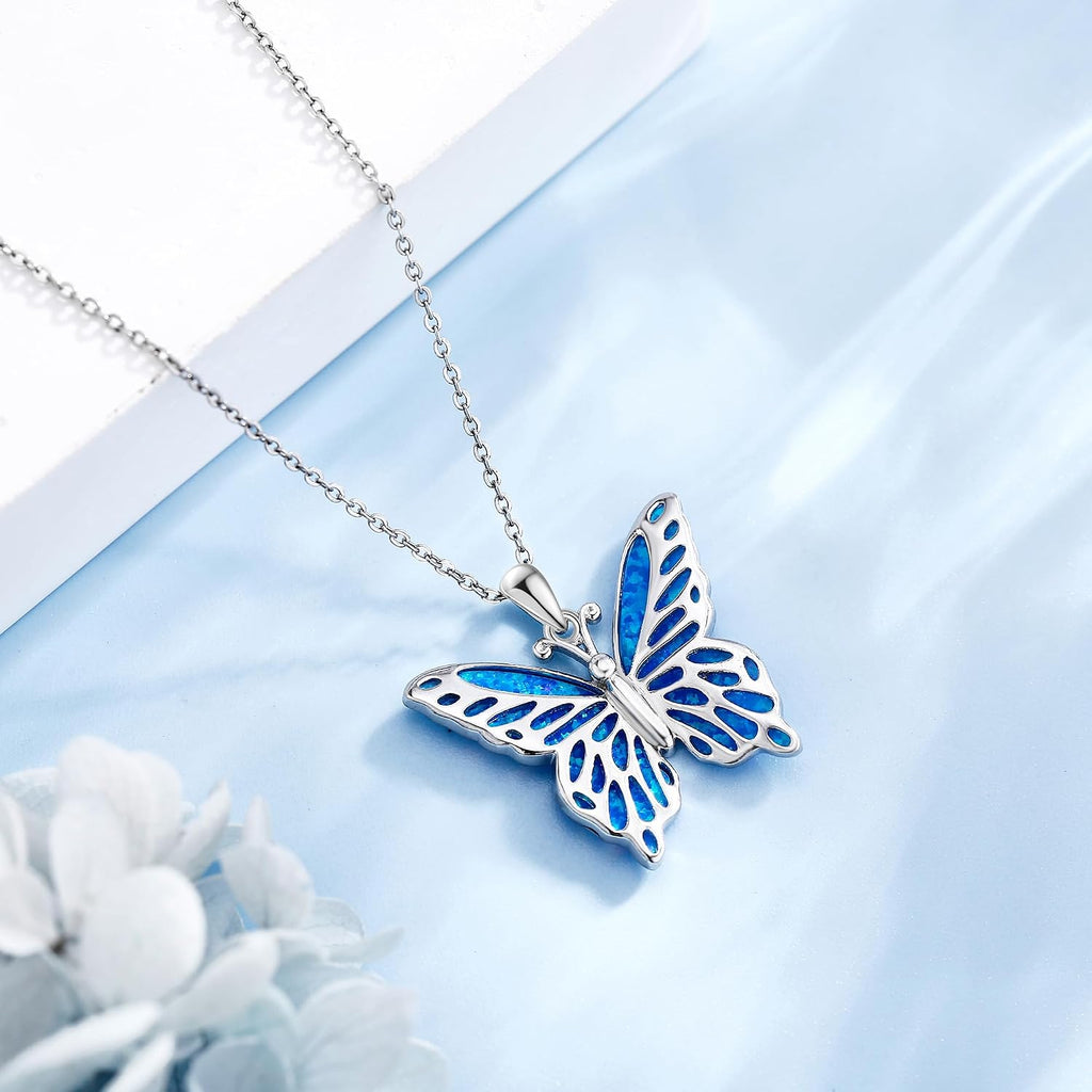 925 Sterling Silver Animal Necklace Collection - Hammerhead Shark, Phoenix, Goat, Butterfly, Cow, Manta Ray, Red Panda, Hummingbird, Schnauzer - Elegant Jewelry Gifts for Women