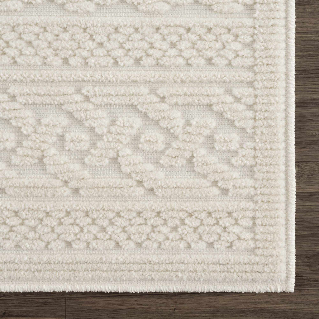 Fadey White 3D Washable Rug - thewrightstore