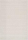 Fadey White 3D Washable Rug - thewrightstore