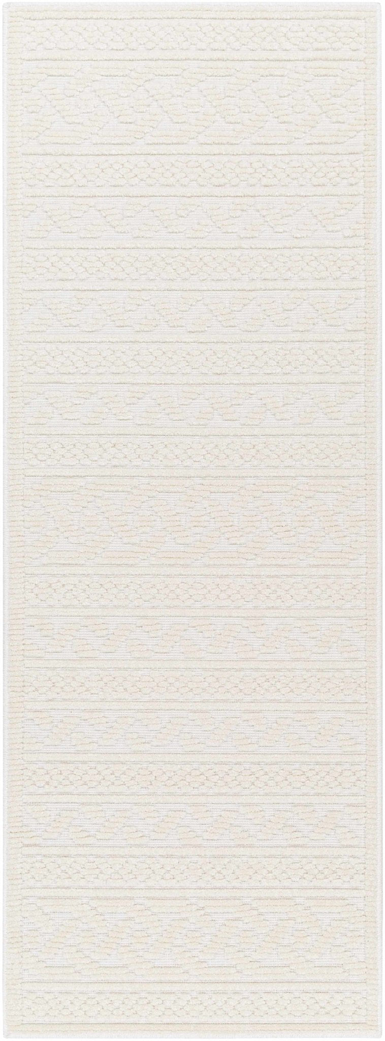 Fadey White 3D Washable Rug - thewrightstore
