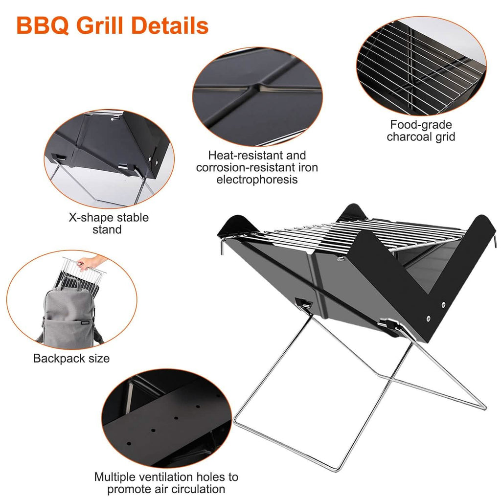 Foldable BBQ Grill - thewrightstore