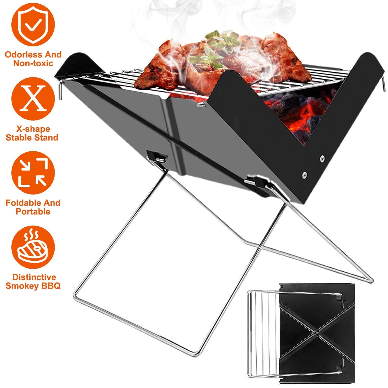 Foldable BBQ Grill - thewrightstore