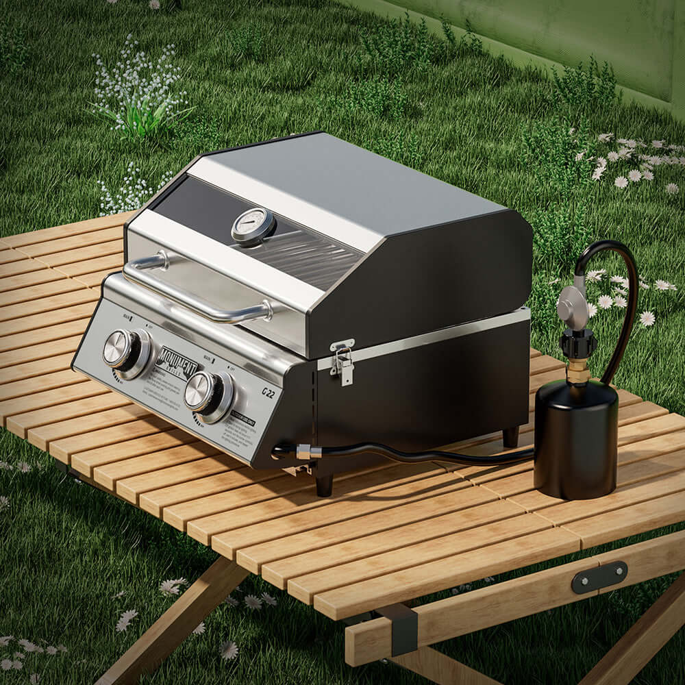G22 | Stainless Tabletop Propane Gas Grill - thewrightstore