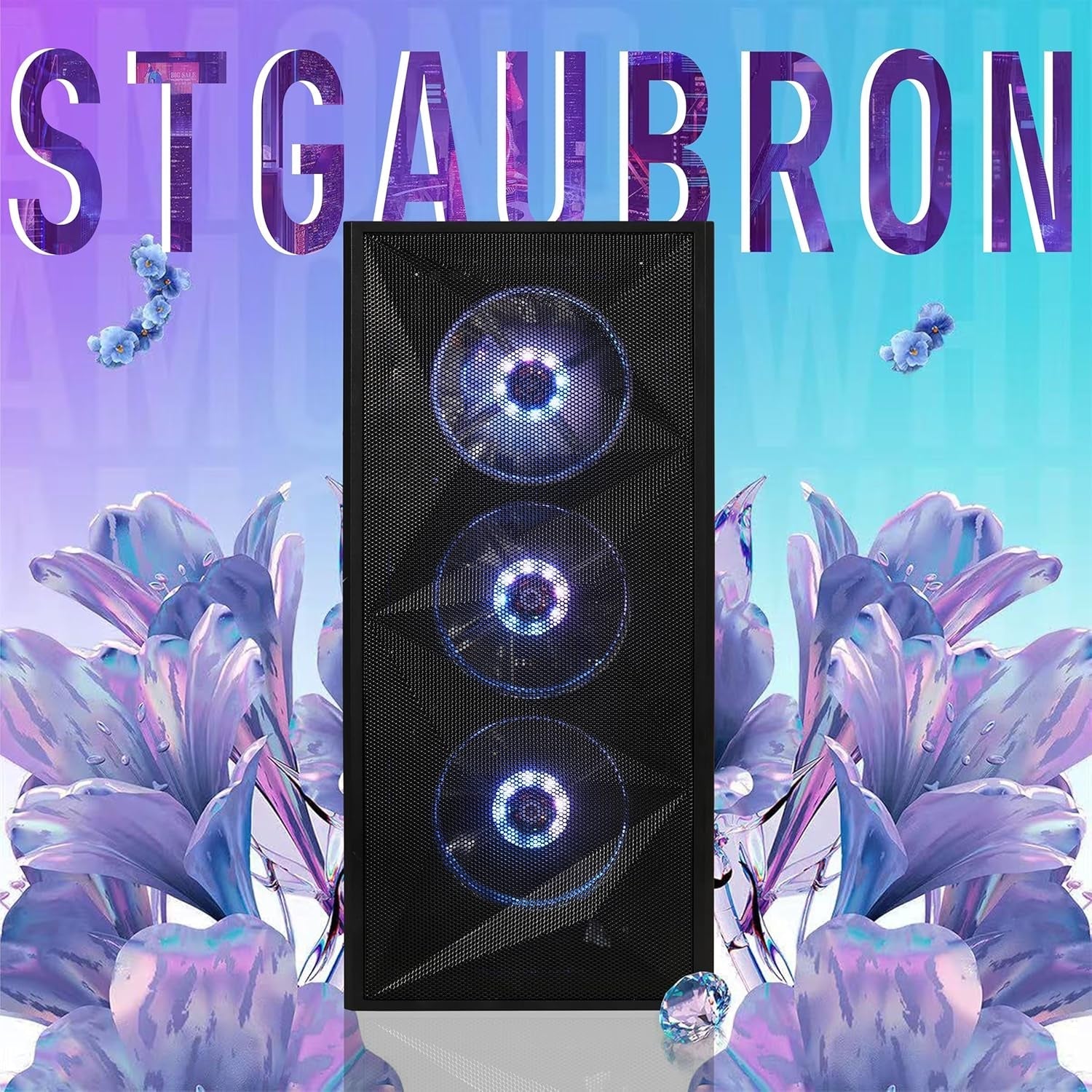 Gaming PC Desktop Computer, AMD Ryzen 7 5700X up to 4.6G, Geforce RTX 3050 6G, 16GB DDR4, 1TB SSD, Wifi 6 & BT 5.2, RGB Fan X4, Windows 11 Home - thewrightstore