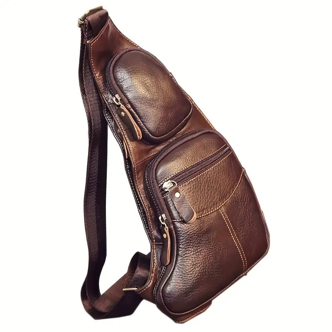 Genuine Leather Crossbody Sling Bag (Unisex) - thewrightstore