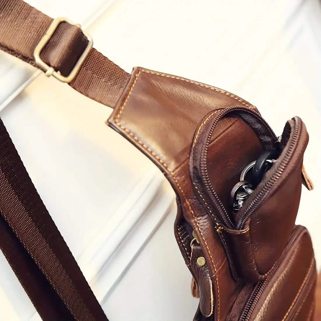 Genuine Leather Crossbody Sling Bag (Unisex) - thewrightstore