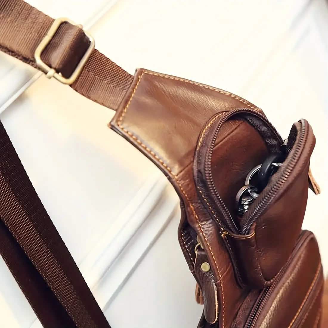 Genuine Leather Crossbody Sling Bag (Unisex) - thewrightstore