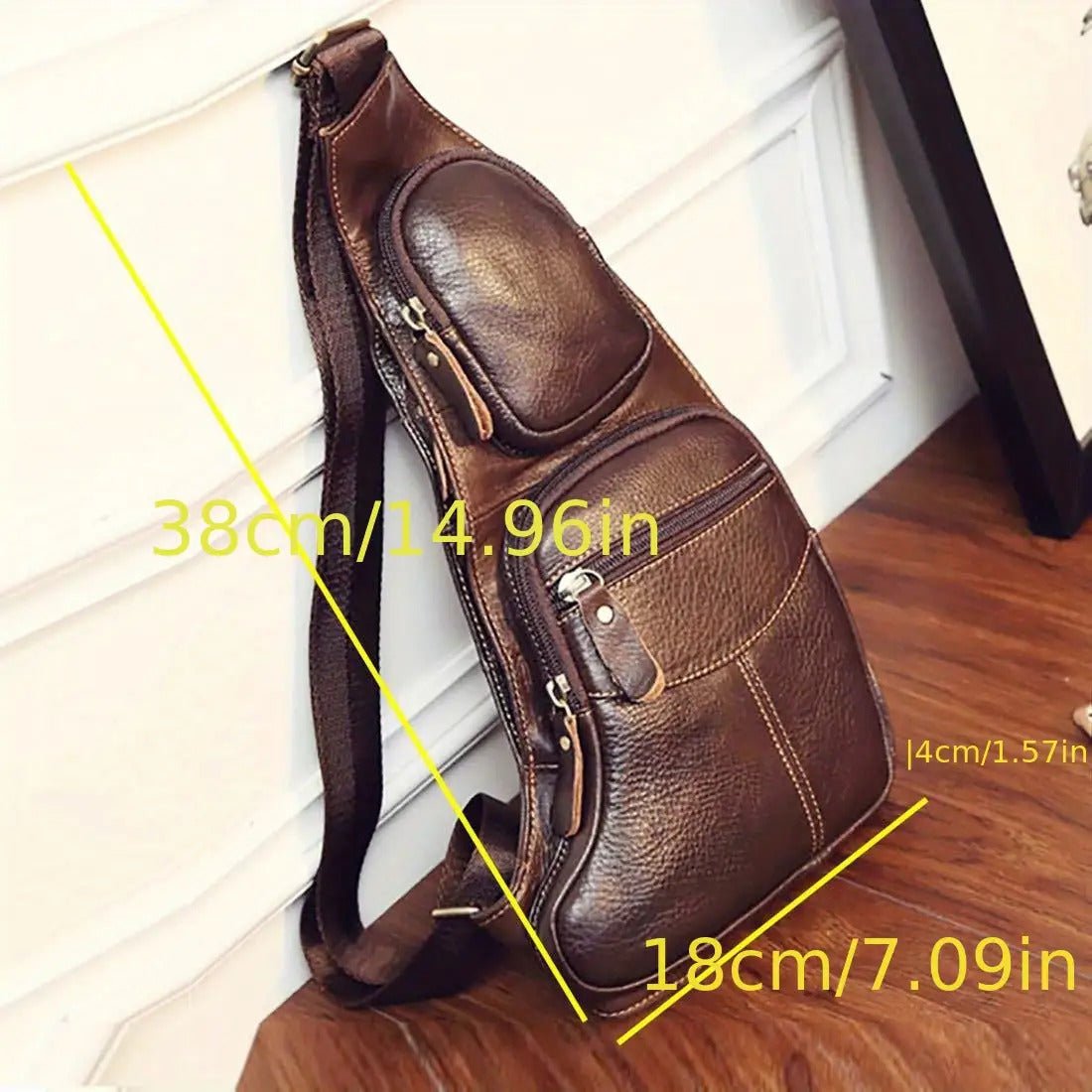 Genuine Leather Crossbody Sling Bag (Unisex) - thewrightstore