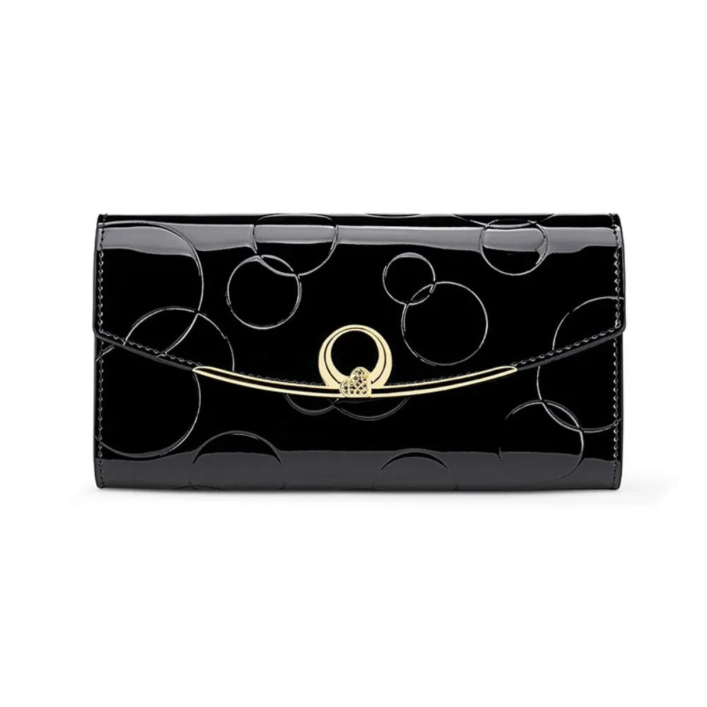 Genuine Leather Wallets for Women Luxury Designer Purses RFID Card Holder Women'S Long Handbag High Quality Ladies Gift - thewrightstore