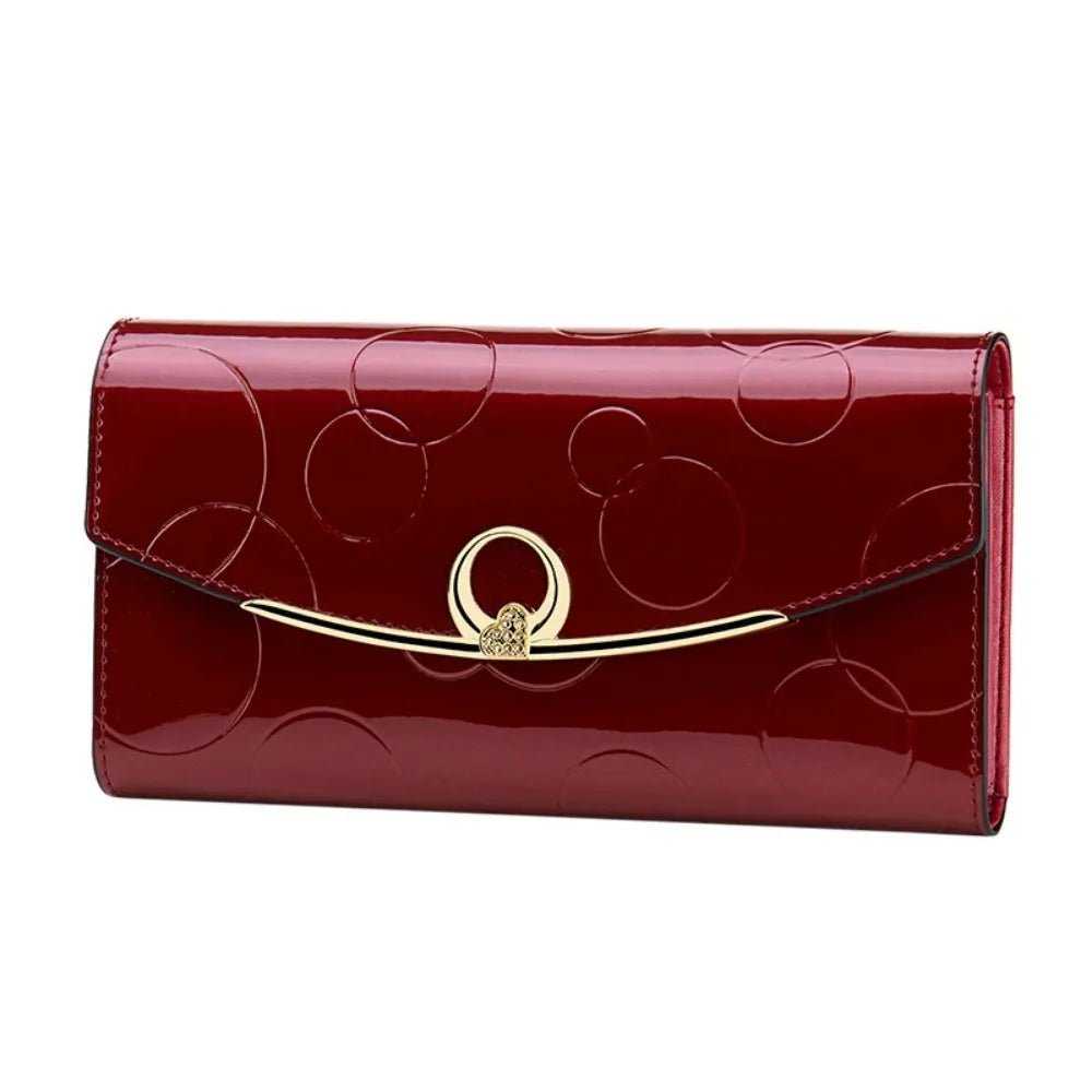 Genuine Leather Wallets for Women Luxury Designer Purses RFID Card Holder Women'S Long Handbag High Quality Ladies Gift - thewrightstore