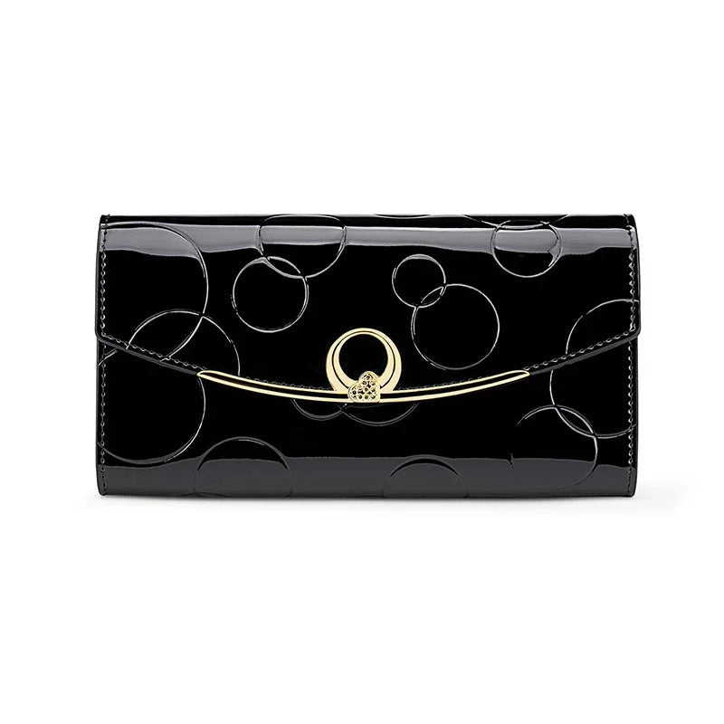 Genuine Leather Wallets for Women Luxury Designer Purses RFID Card Holder Women'S Long Handbag High Quality Ladies Gift - thewrightstore