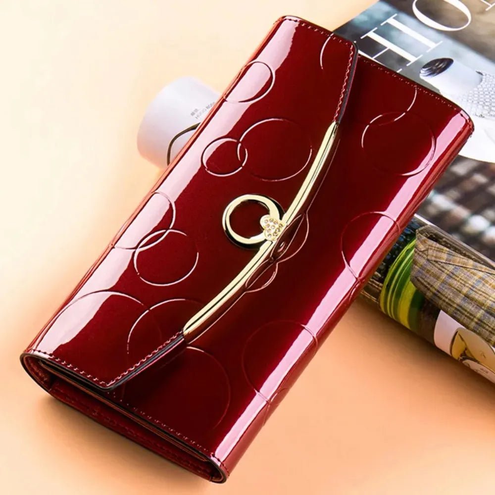 Genuine Leather Wallets for Women Luxury Designer Purses RFID Card Holder Women'S Long Handbag High Quality Ladies Gift - thewrightstore