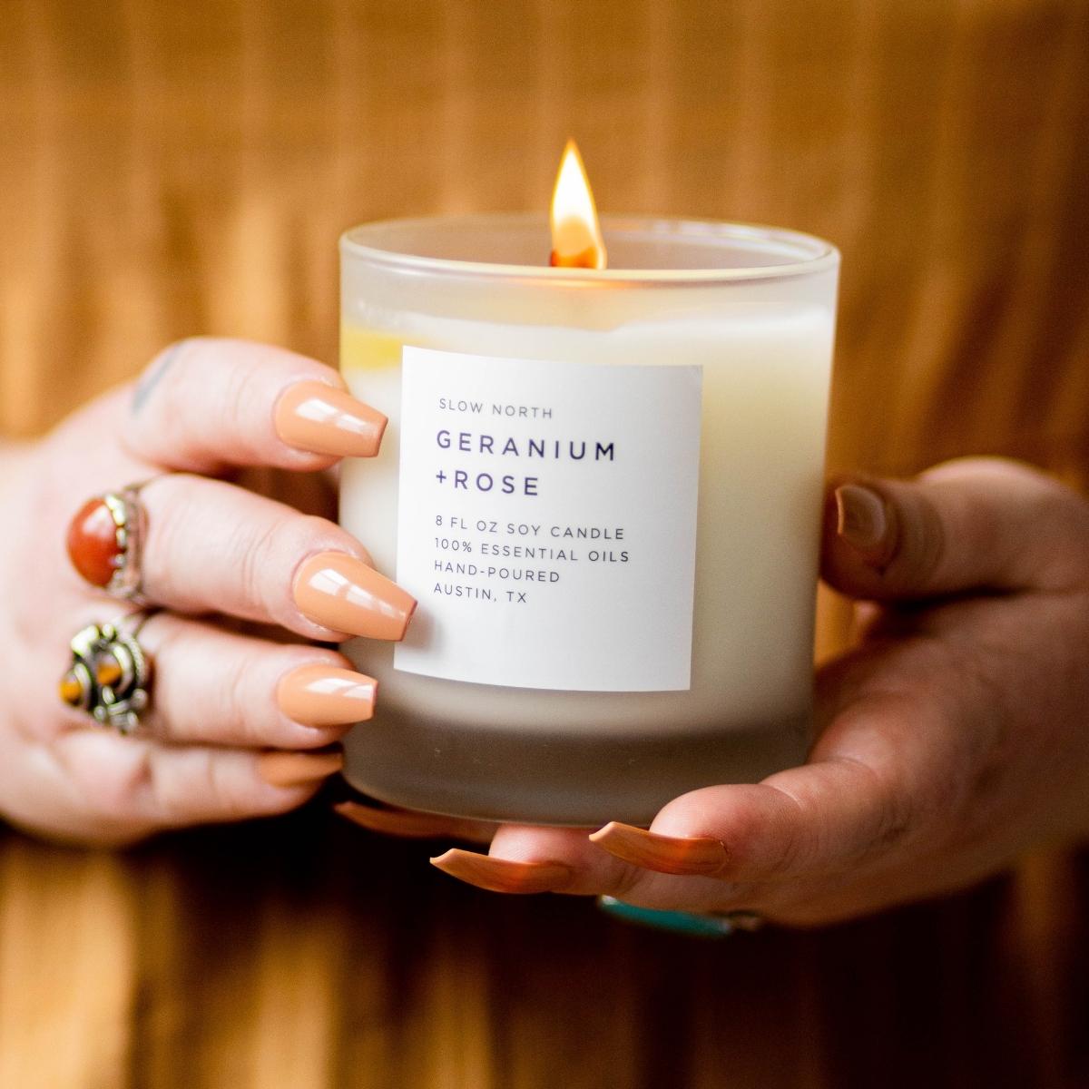 Geranium + Rose - Signature Candle - thewrightstore