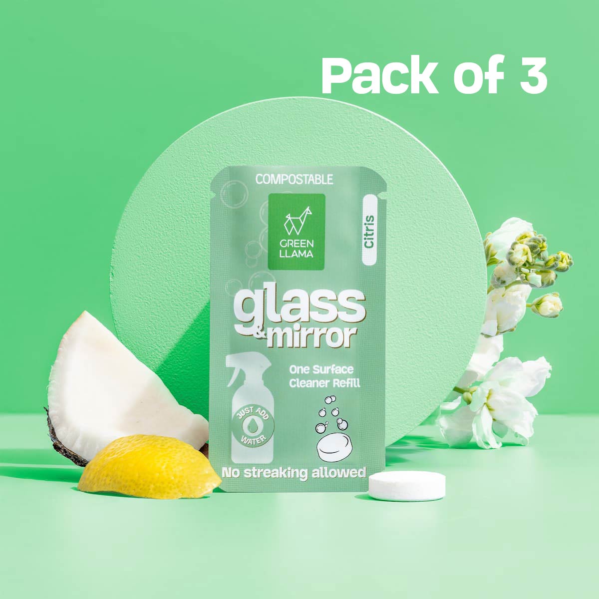 Glass and Mirror Cleaner Refills - Litsea Cubeba Fragrance PACK OF 3 - thewrightstore