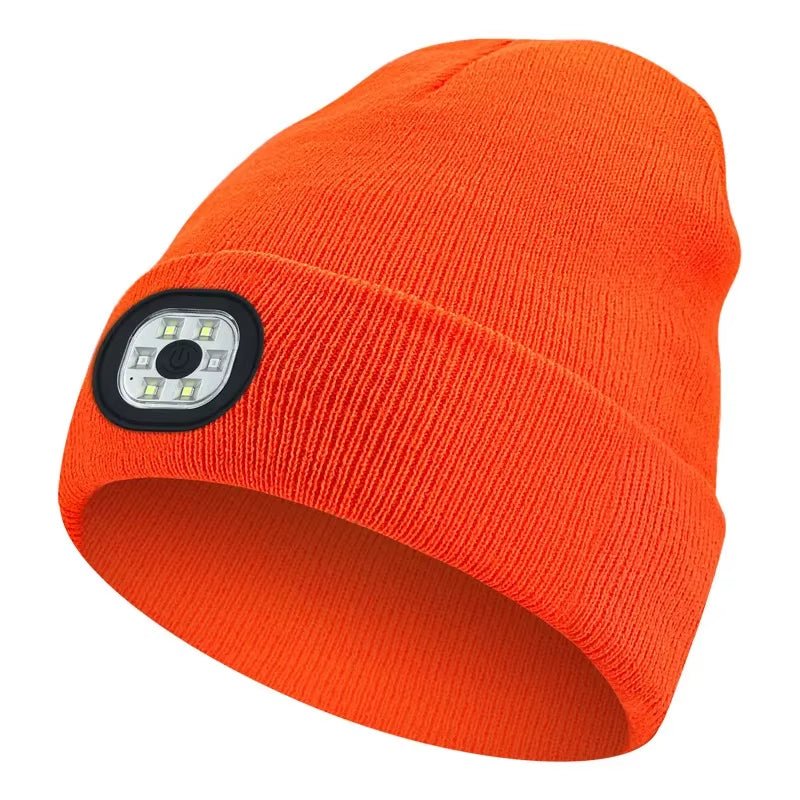 GlowGear™ LED Beanie Hat: USB Rechargeable Winter Headlamp Cap for Warmth & Hands - Free Light - thewrightstore