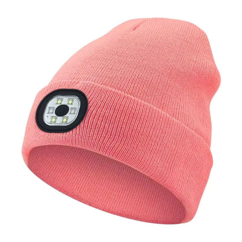 GlowGear™ LED Beanie Hat: USB Rechargeable Winter Headlamp Cap for Warmth & Hands - Free Light - thewrightstore