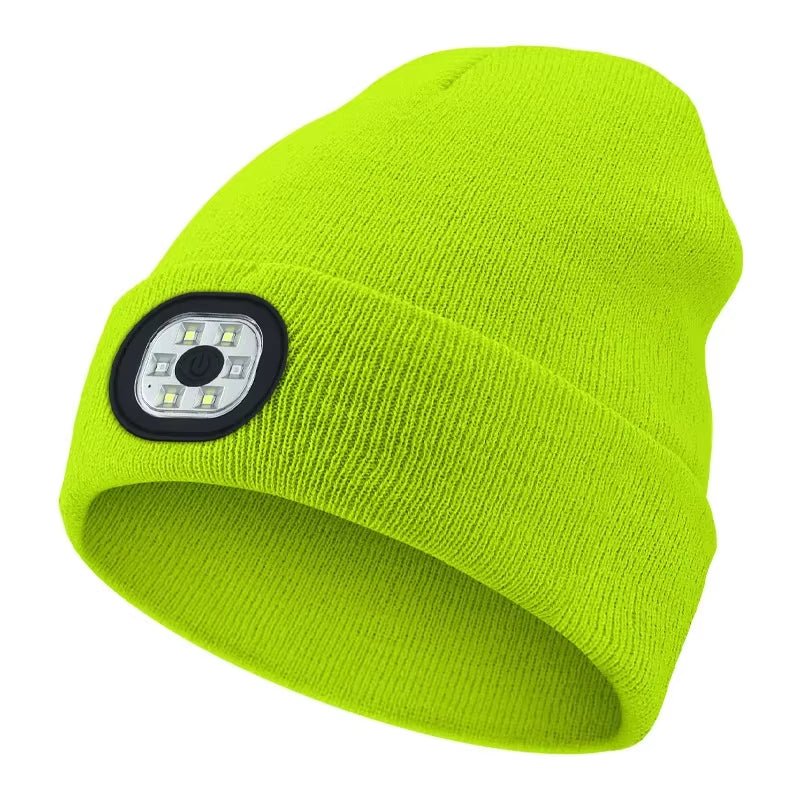 GlowGear™ LED Beanie Hat: USB Rechargeable Winter Headlamp Cap for Warmth & Hands - Free Light - thewrightstore