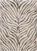 Gray Ecorse Zebra Print Area Rug - thewrightstore