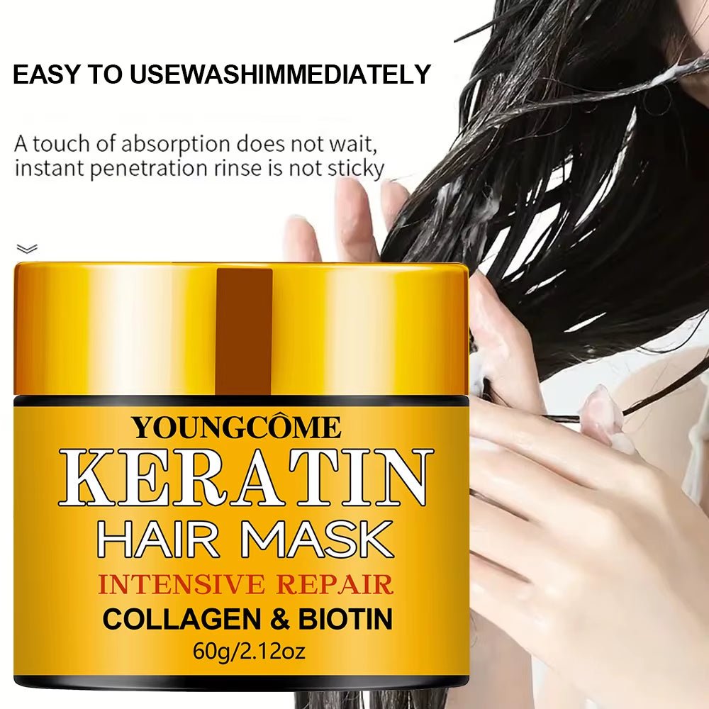 Hair Repairs Hair Mask Biotin Collagen Keratin Treatment Hairs Conditioner Hair Essential Oil Nourishing for Dry Damaged - thewrightstore