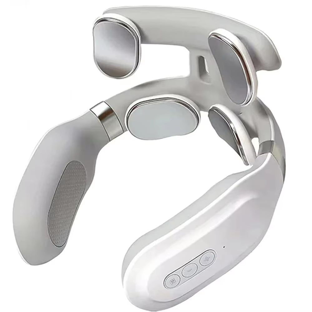 Heated Neck & Spine Massager – 4D Head Relief with Vibration, Heat & Breathing Light - thewrightstore