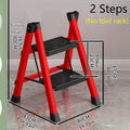 Heavy - Duty 2 - Step Folding Ladder – Metal A - Frame with Non - Slip Steps - thewrightstore