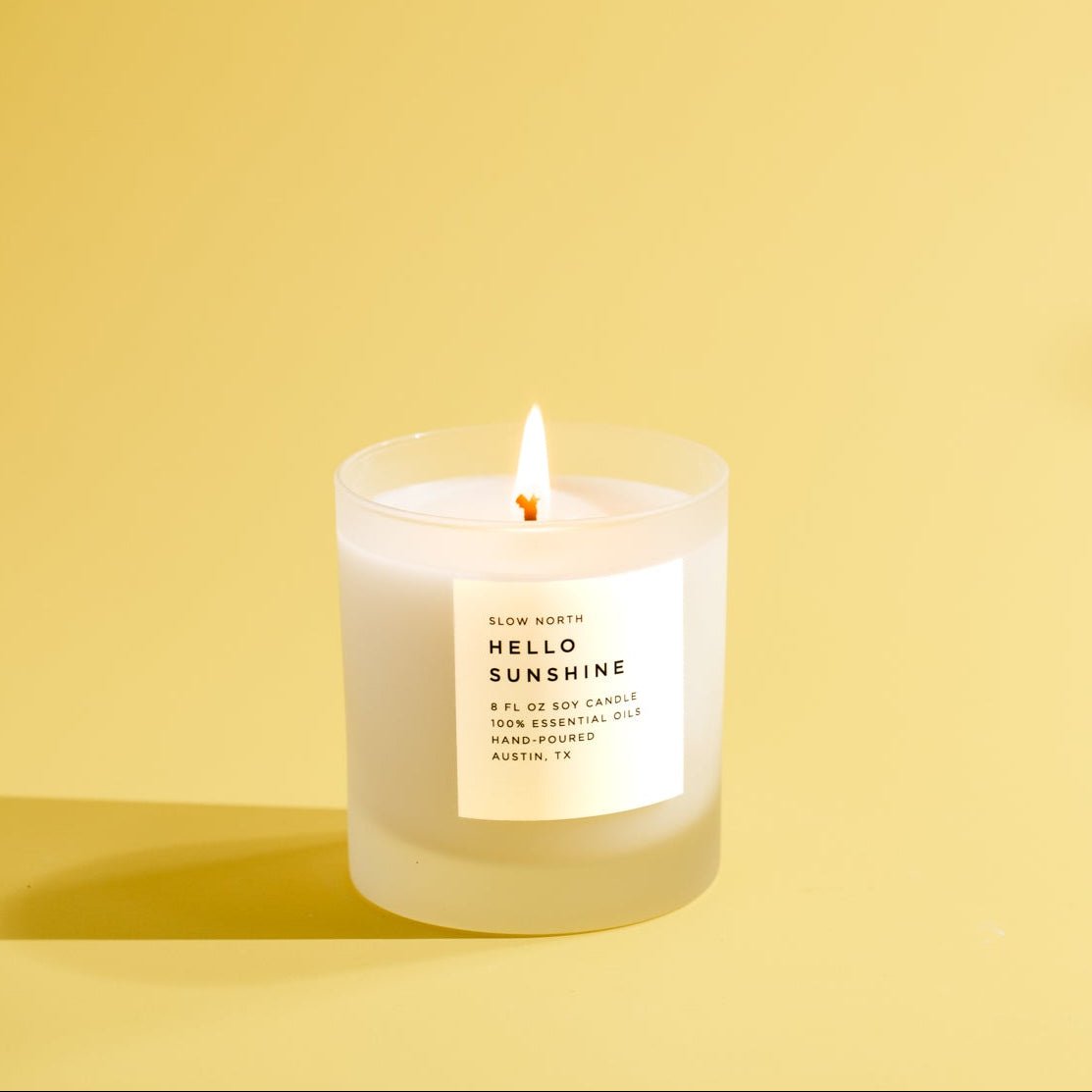 Hello Sunshine - Signature Candle (Grapefruit + Geranium + Lime) - thewrightstore