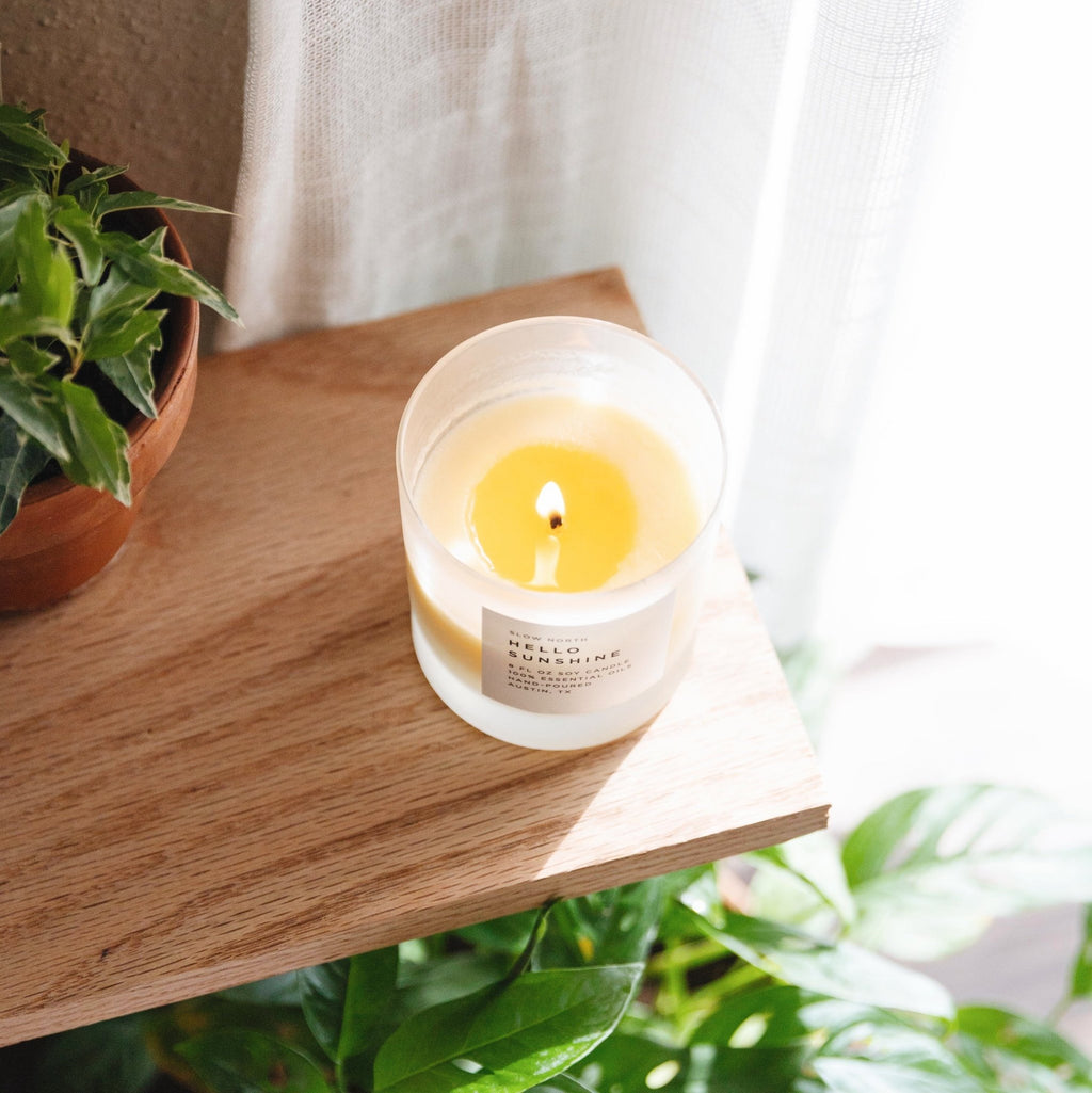 Hello Sunshine - Signature Candle (Grapefruit + Geranium + Lime) - thewrightstore