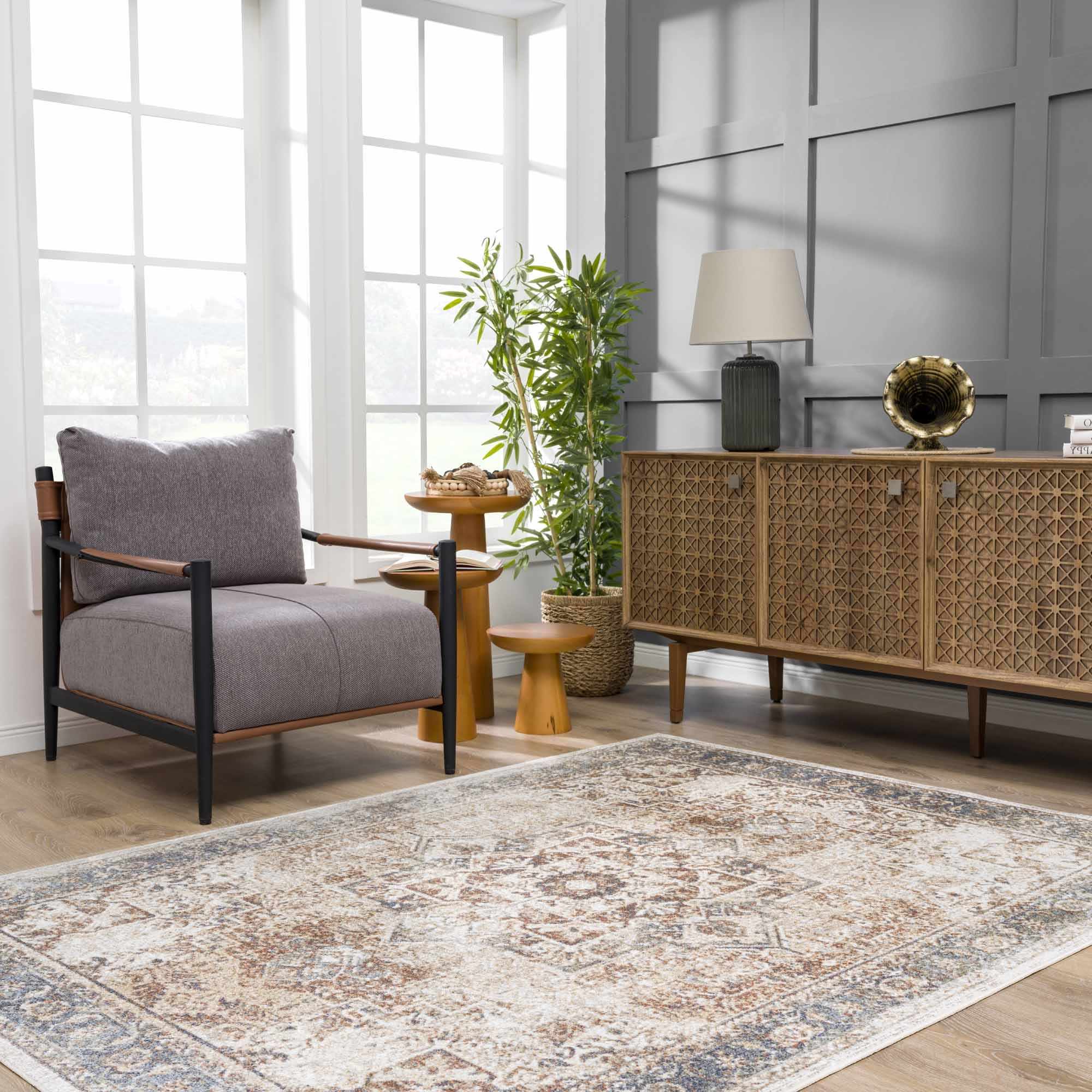 Heritage Style Flat Pile Washable Rug - thewrightstore