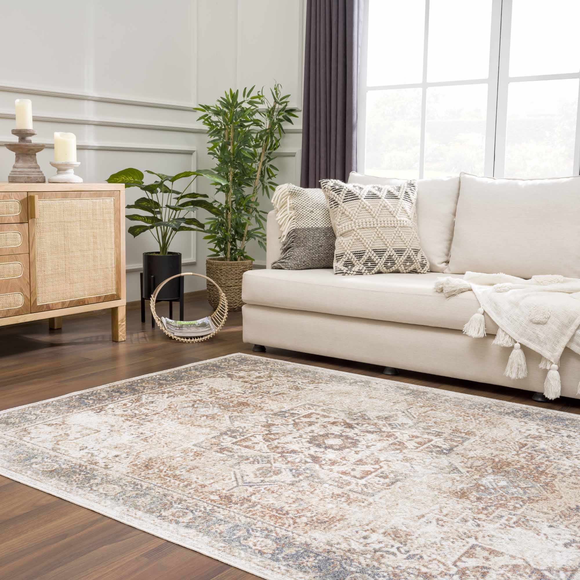Heritage Style Flat Pile Washable Rug - thewrightstore