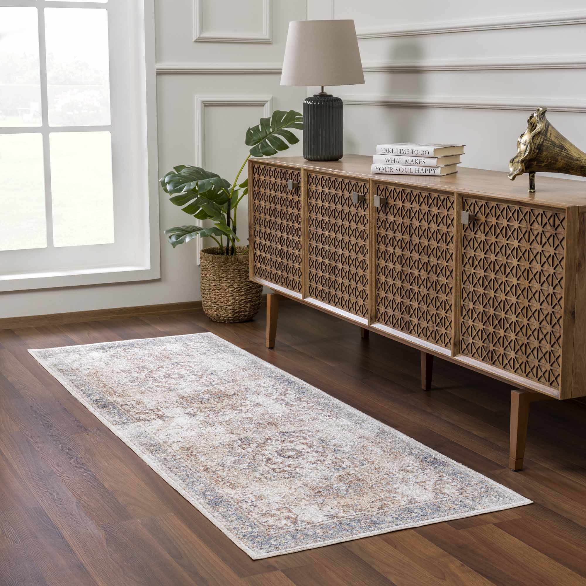 Heritage Style Flat Pile Washable Rug - thewrightstore