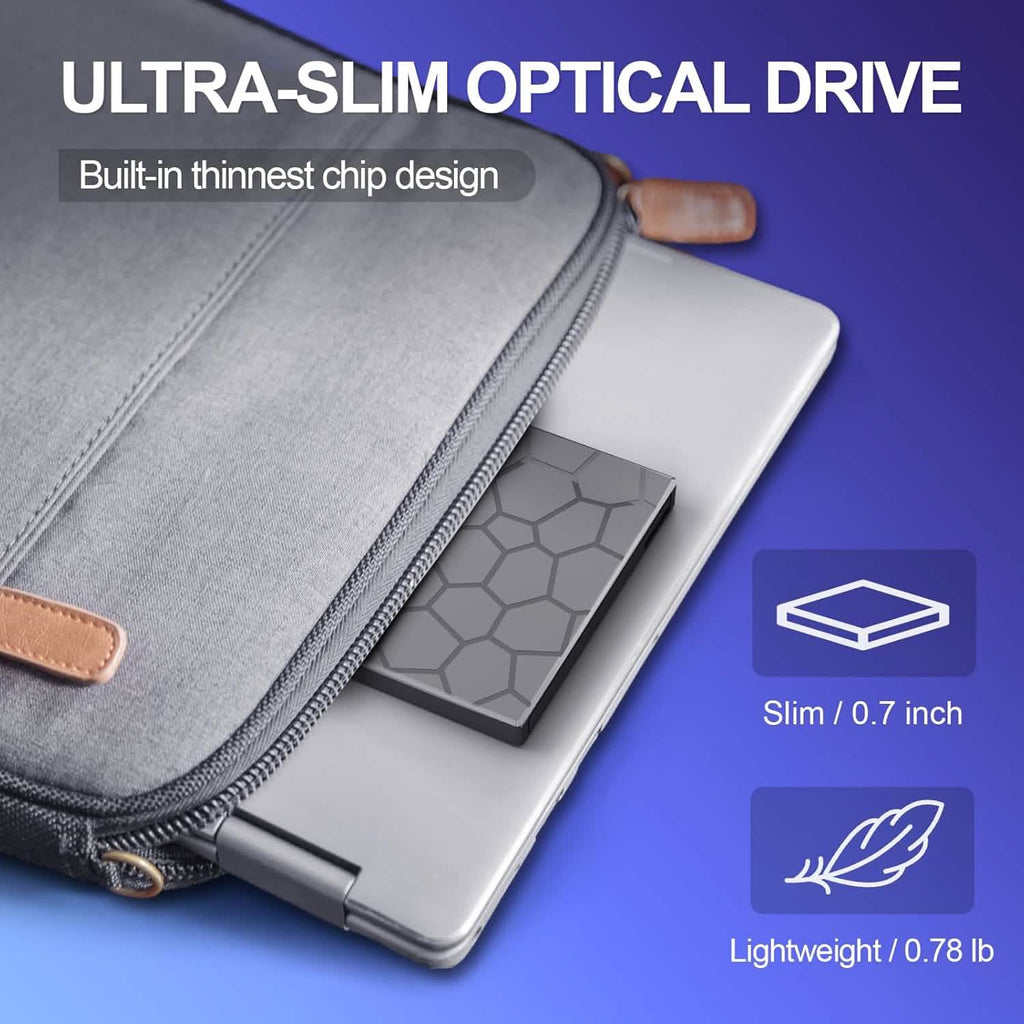 High - Speed USB 3.0 External CD/DVD Drive with Burner – Plug & Play, Windows & Mac Compatible - thewrightstore