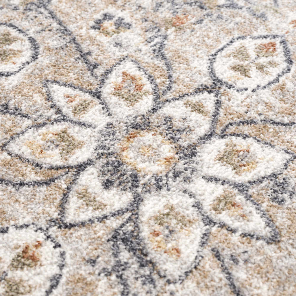Hiti Cream Flat Pile Washable Rug - thewrightstore