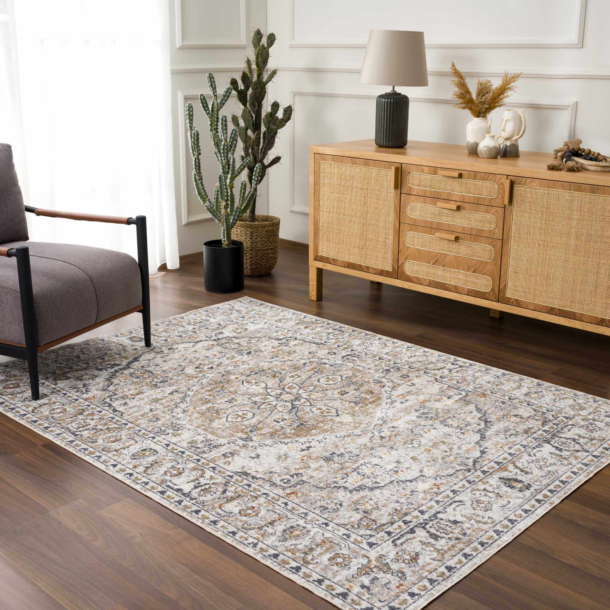 Hiti Cream Flat Pile Washable Rug - thewrightstore