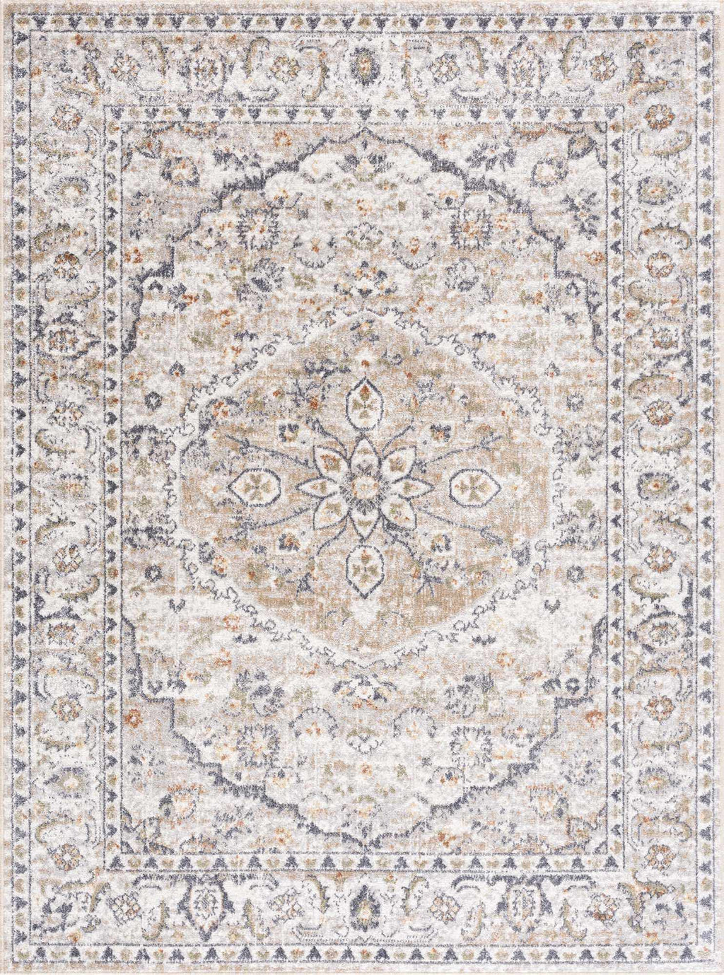 Hiti Cream Flat Pile Washable Rug - thewrightstore
