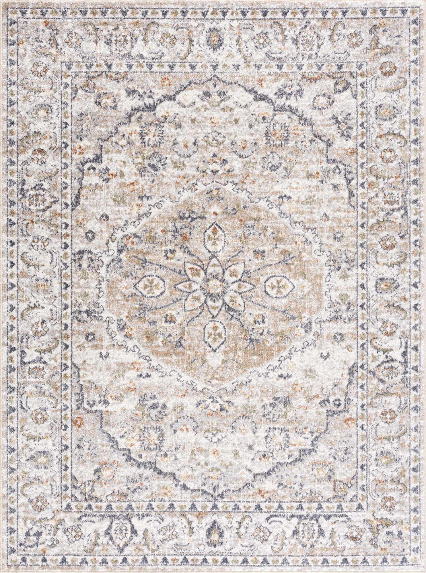 Hiti Cream Flat Pile Washable Rug - thewrightstore